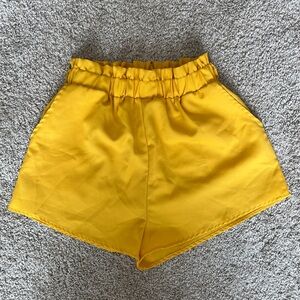 Zaful Women's High Waist Mustard Shorts